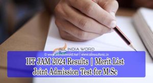 IIT JAM 2024 Results Merit List